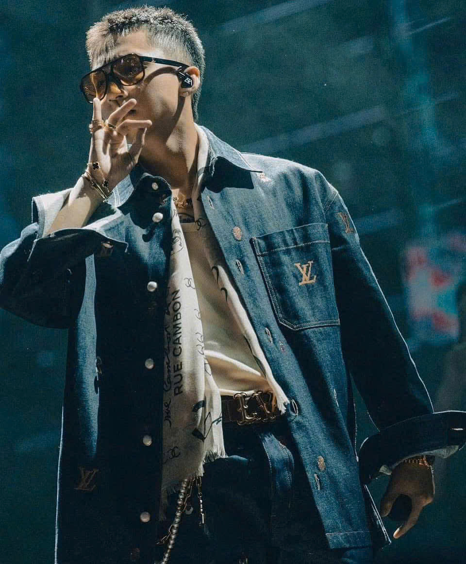 Áo sơ mi dài tay Louis Vuitton LV Xanh họa tiết thêu Sơn tùng Like Auth on web VTN